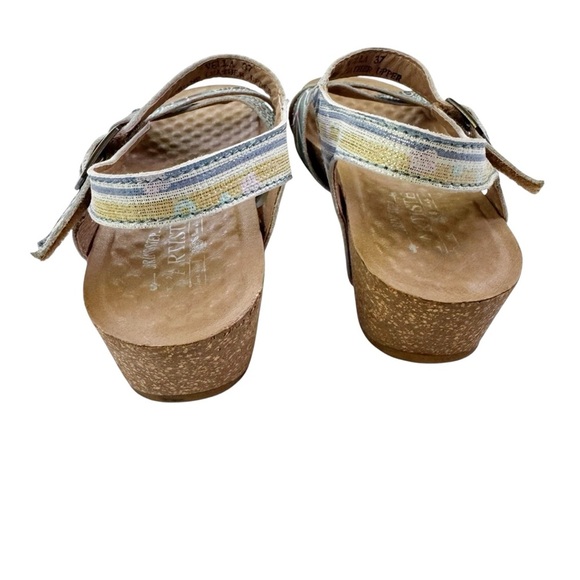 L'Artiste by Spring Step Leather Women's Vella Comfort Wedge Sandals Blue Size 7 - Picture 13 of 15